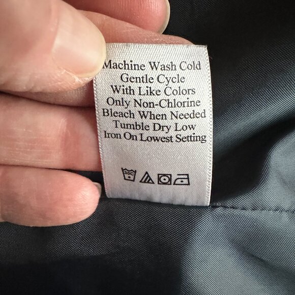 Coldwater Creek Navy Faux Suede Button Military Jacket Casual Sz 14 - Picture 6 of 7